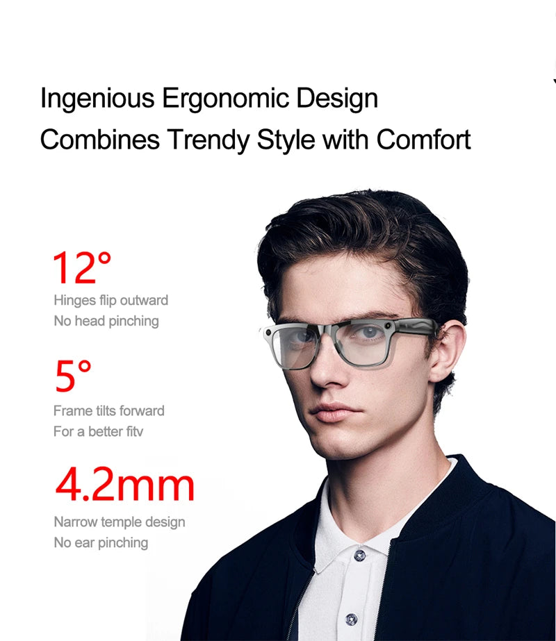 Xiaomi 6K HD AI Smart Glasses Photochromic Multifunction Bluetooth Calling Voice Assistant Music Player Translate Camera Glasses