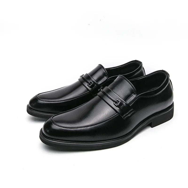 Men 2025 Fashion Loafers Shoes  New Comfy Mens Soft Sole Leather High Quality Style Men Business Thick Bottom Oxford Work Shoes