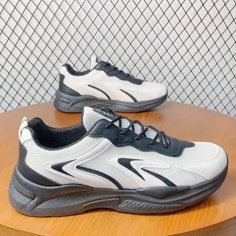 Summer Mesh Sneakers Men's Comfortable Breathable Platform Shoes 2023 Trendy Tennis Shoes Korean Version All-match Casual Shoes