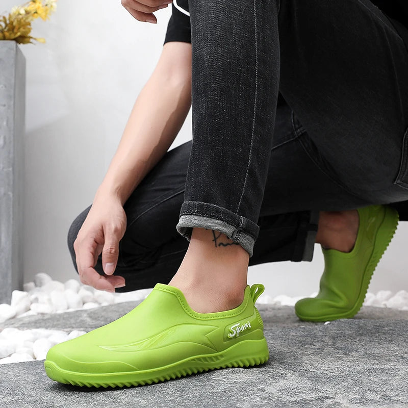 Menanti Slip and Waterproof Shoeskitchen Work Shoes,men's Labor Protection Shoes,rain Shoes,versatile for Wearing on The Outside