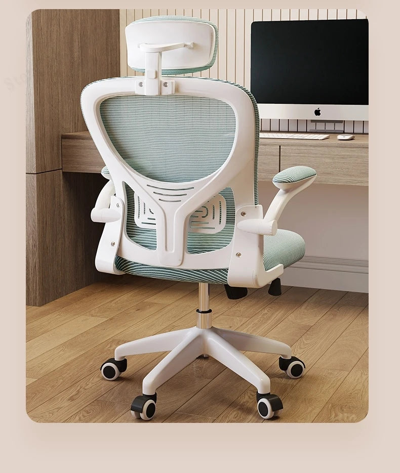 New Pink Breathable Comfortable Mesh Office Chair Latex Cushion Spine Protection Design Student Multifunctional Computer Chair