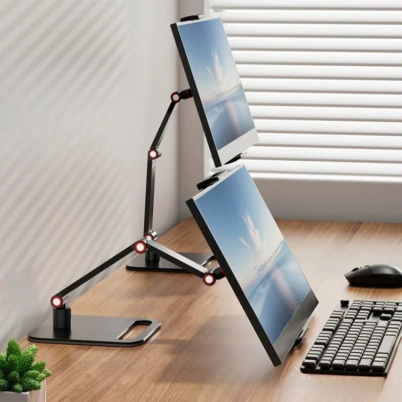 Portable Monitor Holder Metal Stand Adjustable Bracket 12-17 Inch Universal Expandable Display Base Vesa Mount Tablet 30cm Clip