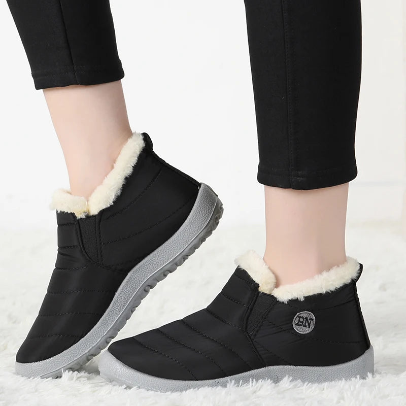 Boots Men Snow Plush Shoes Man Casual Winter Boots For Men Platform Shoes Men Hiking Men's Boots Plus Size Shoes Footwear