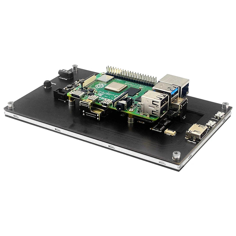 7 Inch Portable Display IPS LCD Capacitive Touch Screen 1024x600 Monitor Optional Speakers for Raspberry Pi 5 4B 3B+ Laptop PC