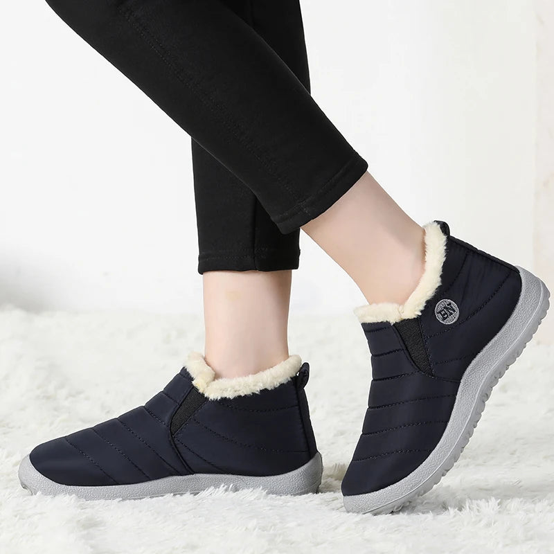 Boots Men Snow Plush Shoes Man Casual Winter Boots For Men Platform Shoes Men Hiking Men's Boots Plus Size Shoes Footwear