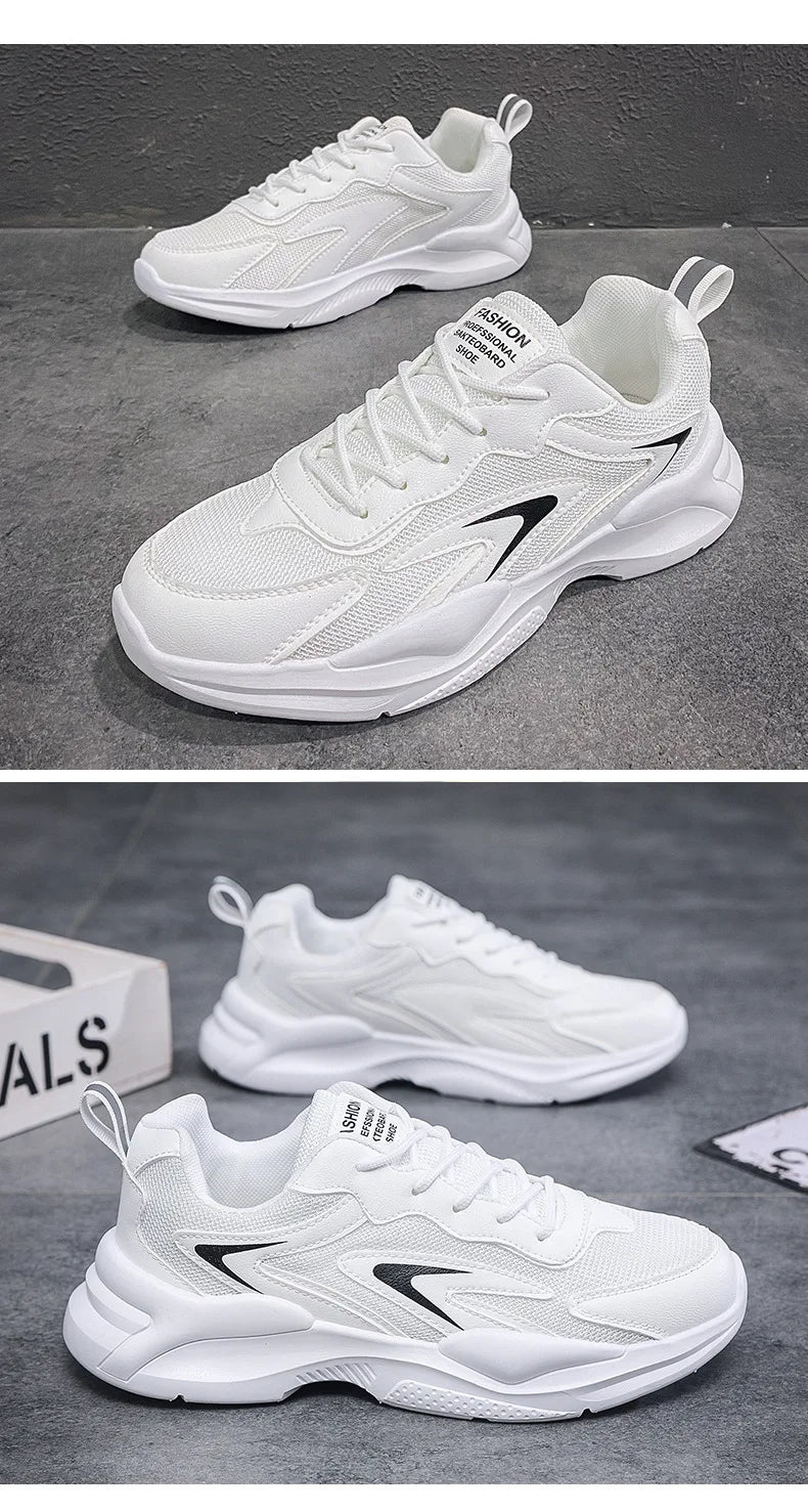 Summer Mesh Sneakers Men's Comfortable Breathable Platform Shoes 2023 Trendy Tennis Shoes Korean Version All-match Casual Shoes