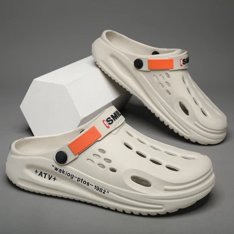 Fashion Men's Beach Sandals Outdoor Clogs Comfortable Indoor Slippers Men Casual Shoes Home Garden Shoes Mens Beach Slippers