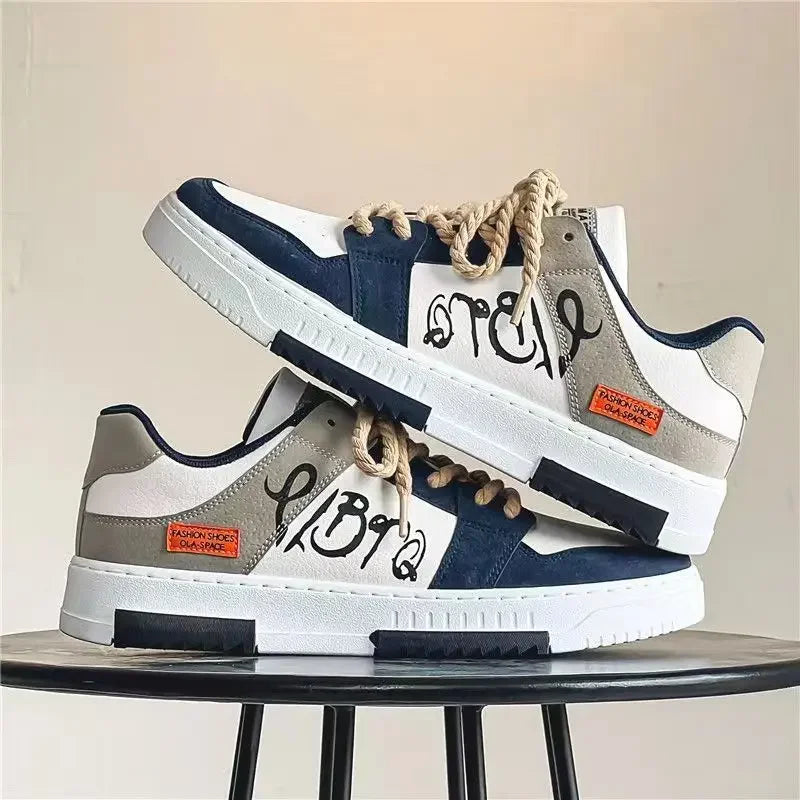 Fashion Designer Shoes Men Casual Platform Sneakes Lace Up Trainers Student Sneakes Mens Vulcanized Shoes Zapatillas Hombre