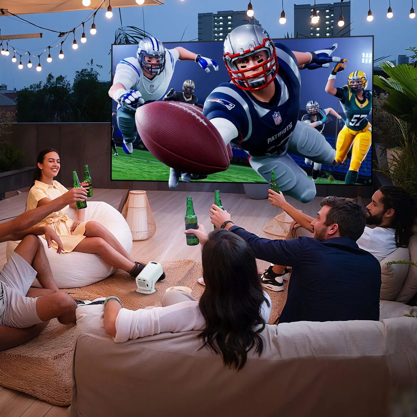 P30 PRO Smart Mini Projector Android 14 WiFi6 BT 5.0 Supports 4K 1280 * 720P Video Smart Home Theater Outdoor Portable Projector