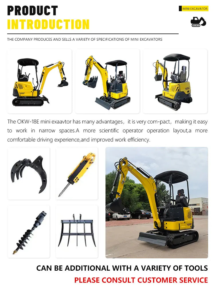 Mini Excavator 1.8T Telescopic Track EPA Engine Customized Affordable Price for Construction Equipment