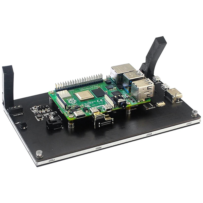 7 Inch Portable Display IPS LCD Capacitive Touch Screen 1024x600 Monitor Optional Speakers for Raspberry Pi 5 4B 3B+ Laptop PC