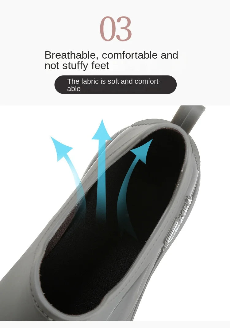 Menanti Slip and Waterproof Shoeskitchen Work Shoes,men's Labor Protection Shoes,rain Shoes,versatile for Wearing on The Outside