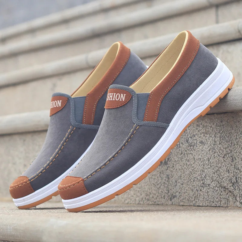 Men's casual board shoes, old Beijing cloth shoes, breathable, comfortable, and non slip canvas shoes, men's work shoes