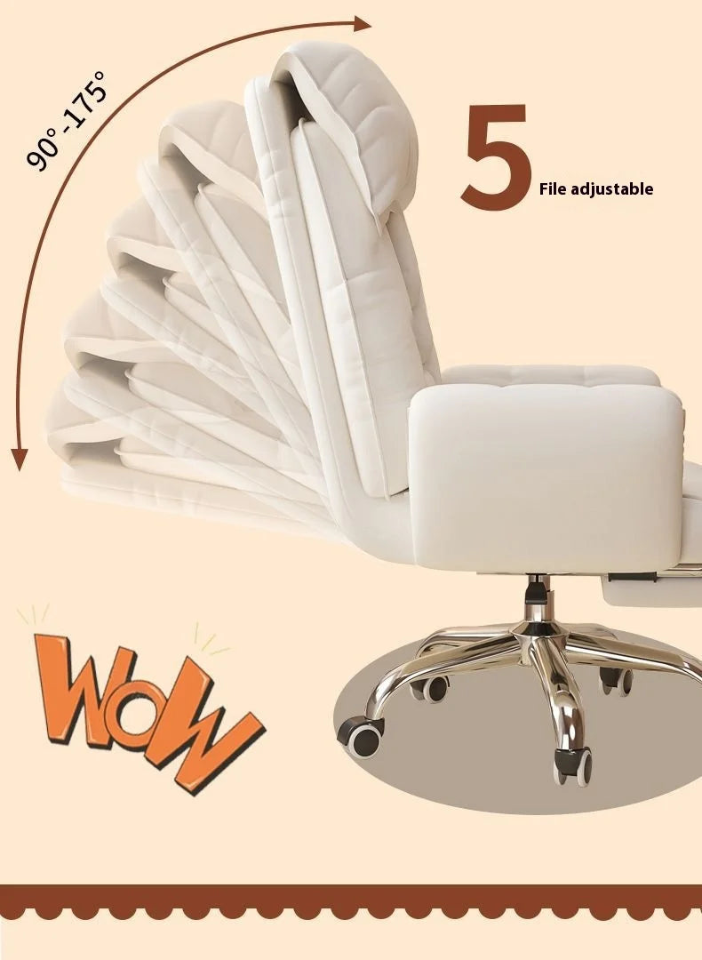 Computer Chair Comfortable Ergonomic Office Chair Lumbar Support Esports Chair 4D Adjustable Armrest Headrest Leisure Recliner