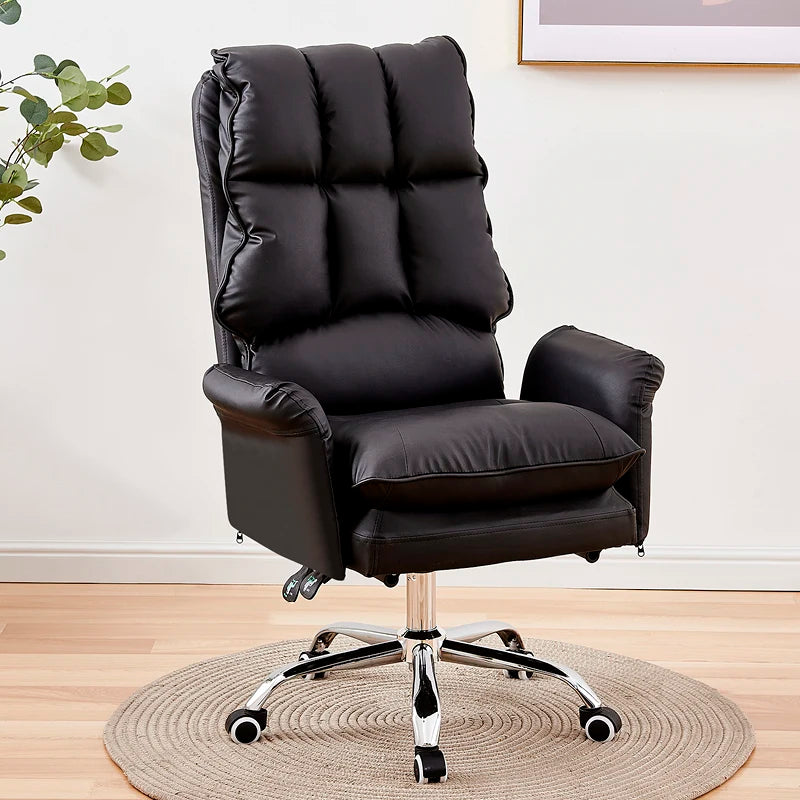 2025 New gaming chair pink office computer chair comfortable soft gamer chair PU Leather chair Rotating recliner with footrest