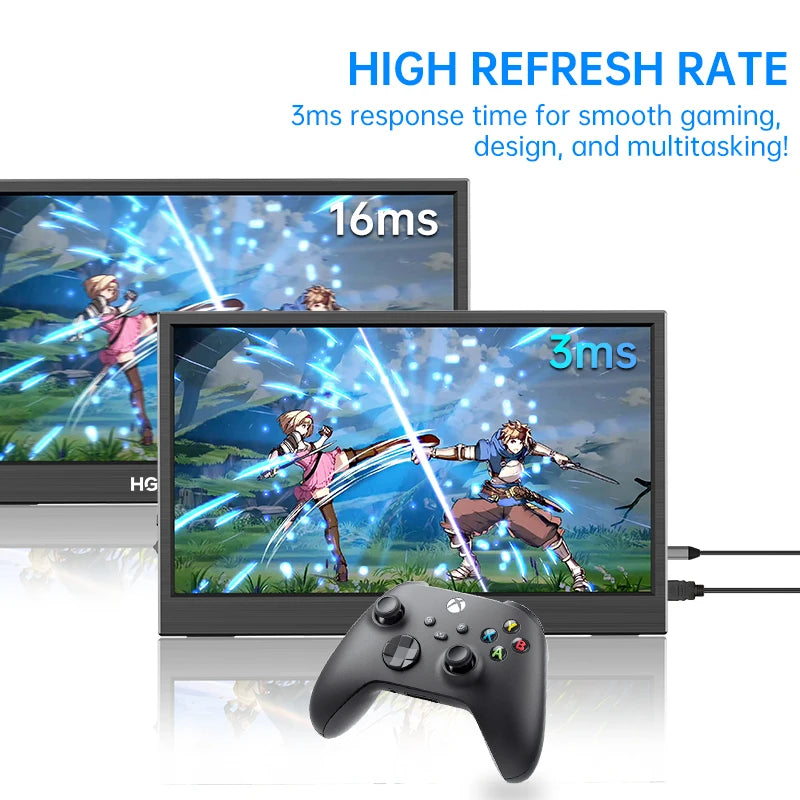 HGFRTEE 11.6 inch Portable Monitor 768P  Display Laptop Screen Second Game Extension Monitor for Switch/PS4/Xbox/Raspberry Pi