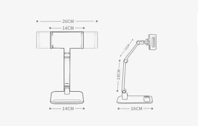 Universal Monitor Stand, Desk Holder for 12-17.3" Displays, VESA Mount, Expandable Base, Vertical Screen Folding