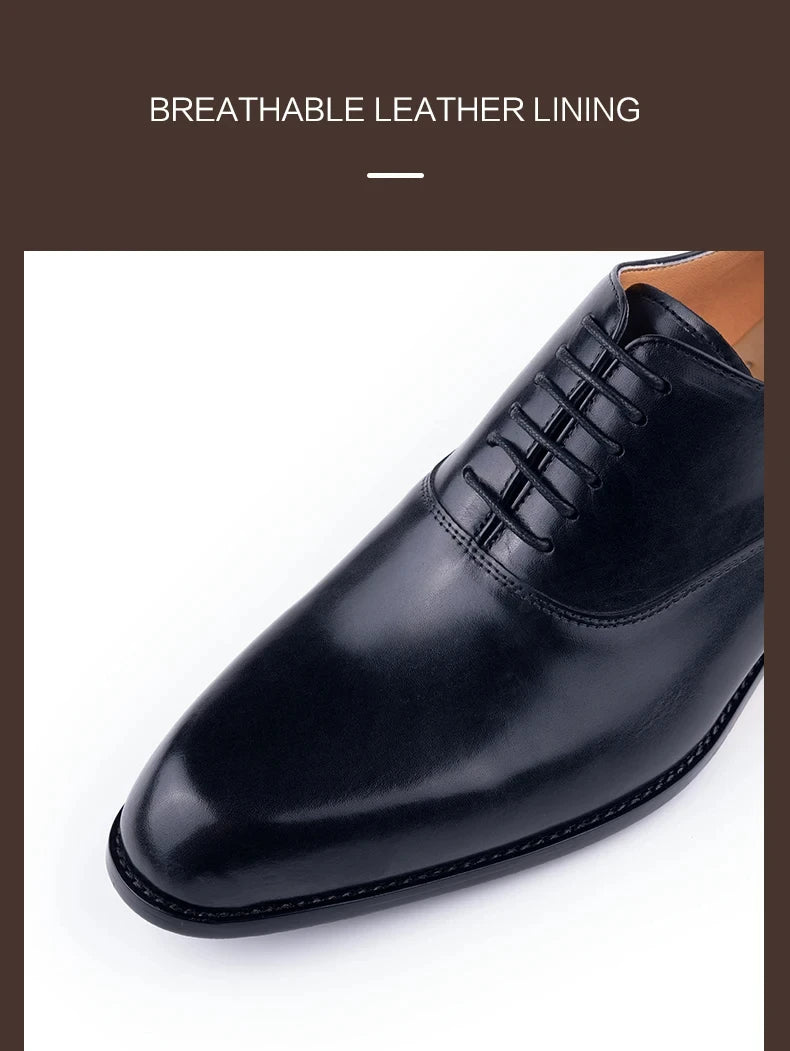 Elegant Men Leather Dress Shoe Sapato Social Masculino Party Office Suit Matches Comfortable Handcrafted Business Man's Footwear
