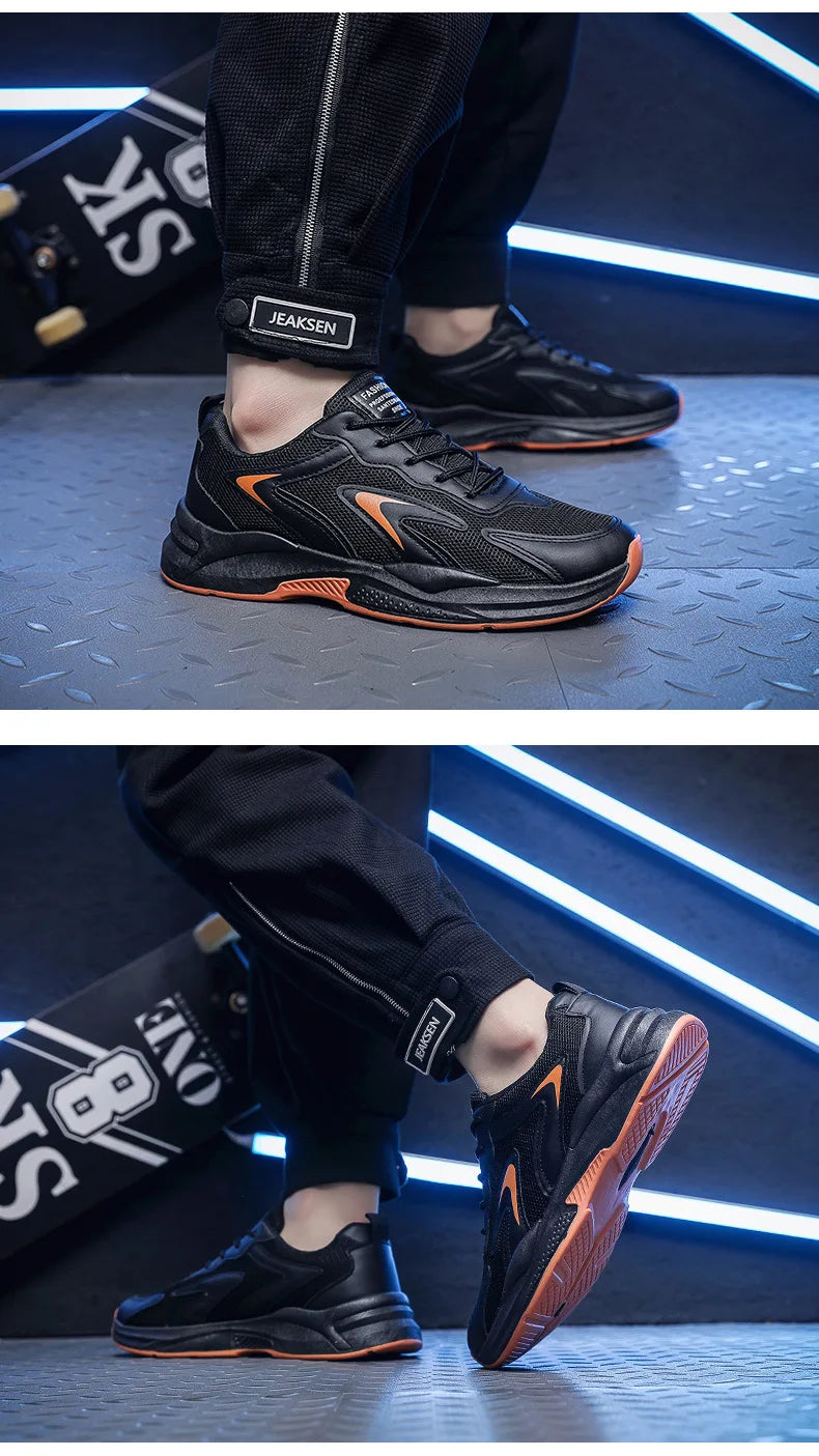 Summer Mesh Sneakers Men's Comfortable Breathable Platform Shoes 2023 Trendy Tennis Shoes Korean Version All-match Casual Shoes