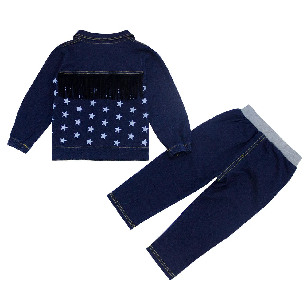 Fashion Spring Autumn Toddler Boys Sports Suits Children Casual Clothes Sets Denim Clothing for Kids Boys Clothes