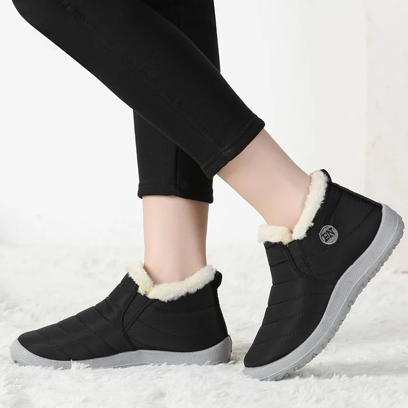 Boots Men Snow Plush Shoes Man Casual Winter Boots For Men Platform Shoes Men Hiking Men's Boots Plus Size Shoes Footwear
