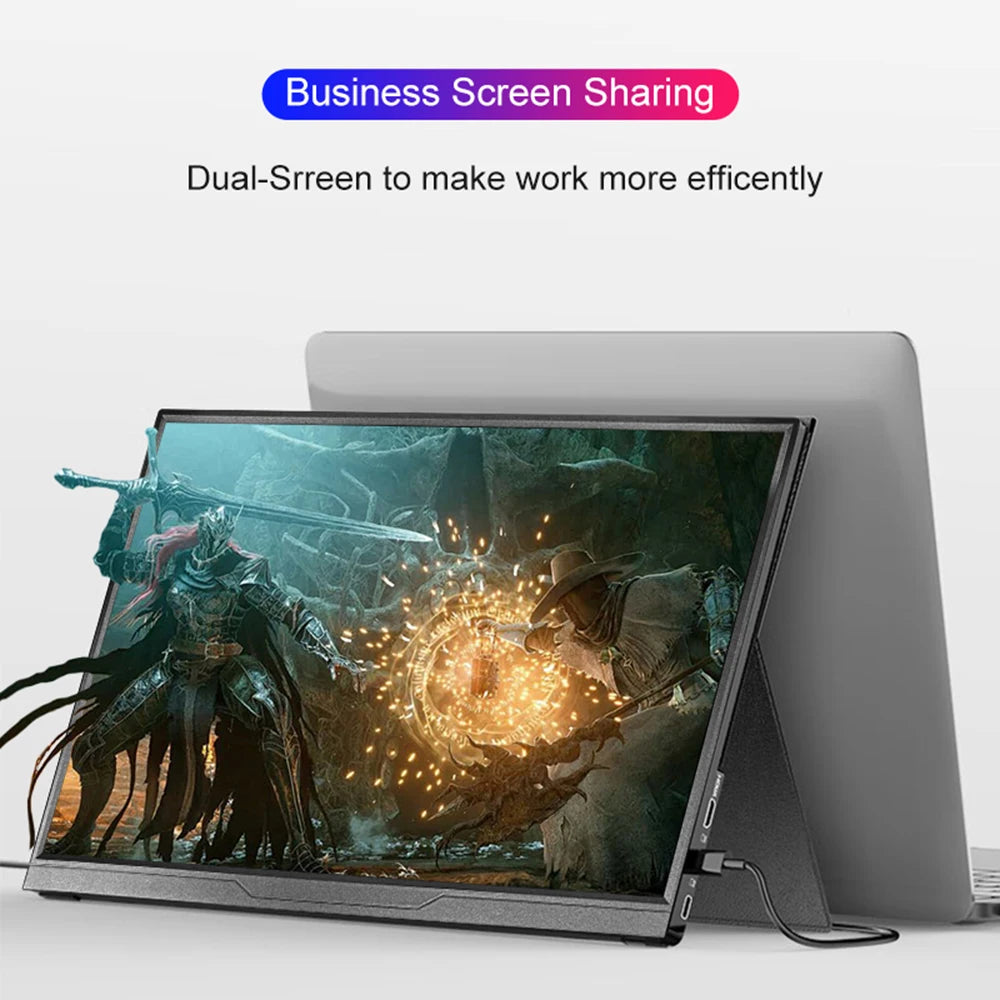 14inch Portable Monitor Ultra-thin 1200P IPS USB-C HDMI External Second Screen for Laptop PC Cell Phone Switch Xbox PS4/5 Xbox