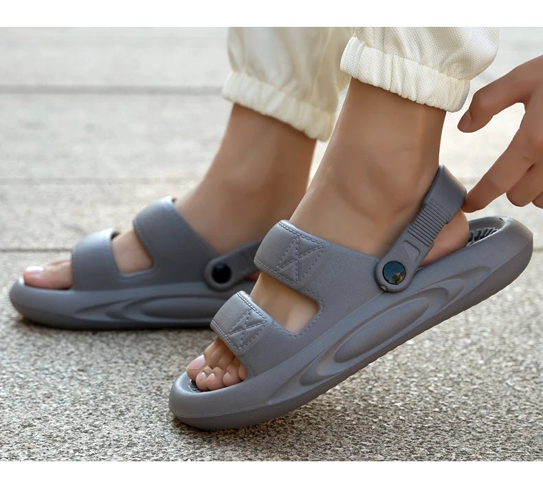 Men's Summer Soft Sole Comfortable Casual Sandals Fashion Simple Lightweight Slippers Outdoor Anti slip Waterproof Beach Shoes