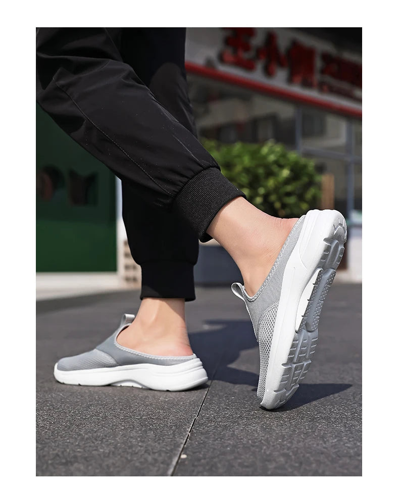 Summer Sport Casual Shoes For Men Breathable Slip On Loafers Men Sneakers Lightweight Barefoot Slippers Plus Size 39-48