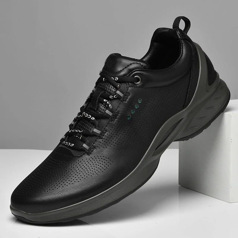 Fashion Men Shoes Men Genuine Leather Shoes Casual Lace-up Shoes Breathable Fashion Sneakers 2022 New