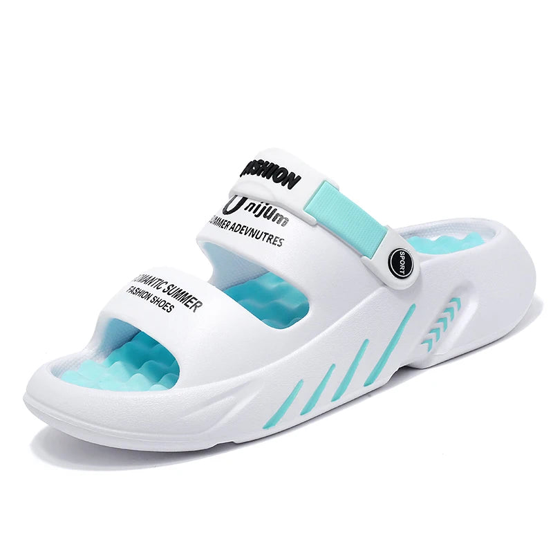 Massage Men Slippers Summer Breathable EVA Slippers Dual Purpose Sandals For Men Lightweigh Sumer Shoes For Men Plus Size 39-48