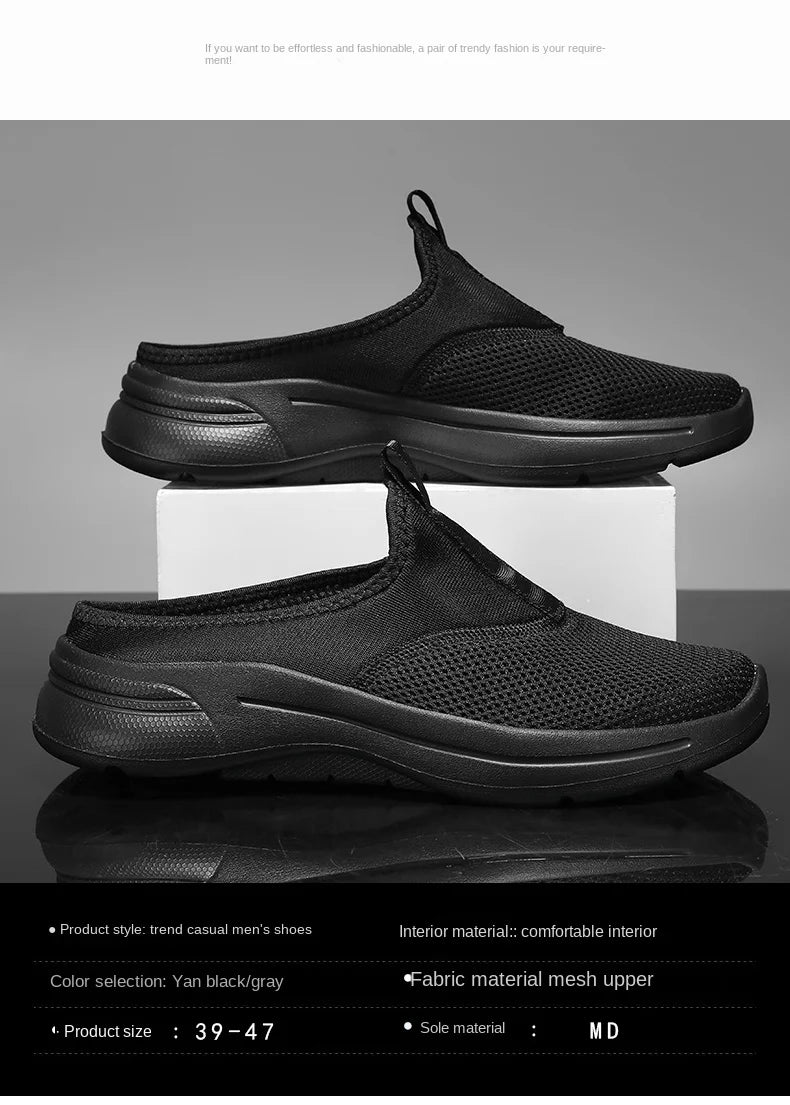 Summer Sport Casual Shoes For Men Breathable Slip On Loafers Men Sneakers Lightweight Barefoot Slippers Plus Size 39-48