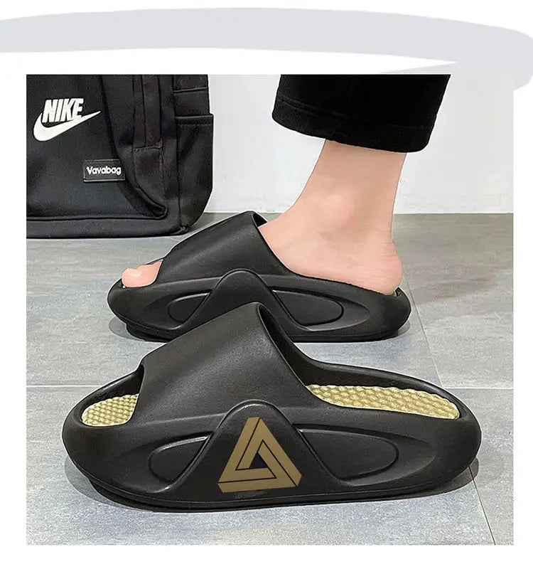 Summer Thick Sole Slippers Men Women EVA Soft Bottom Indoor Home Slides Sandals Light Beach Shoes Male Slippers Flip Flops
