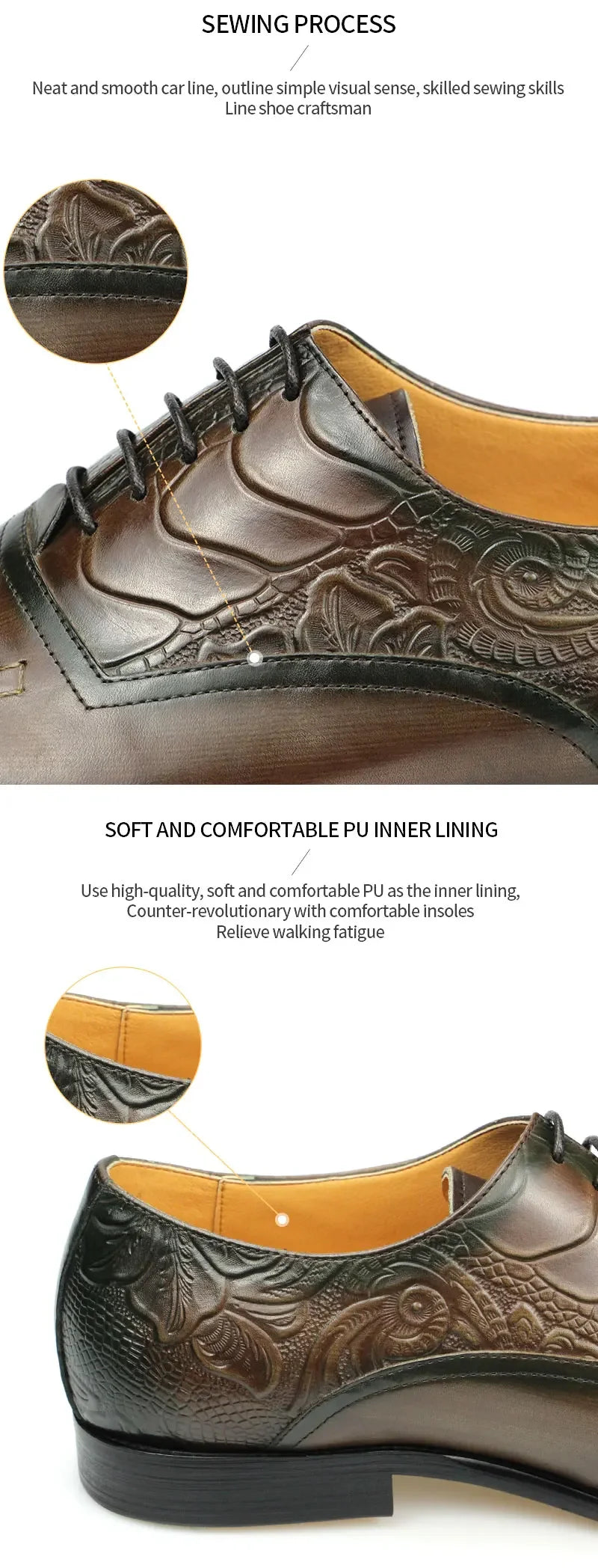 High Quality Genuine Leather Shoe Men Fashion Shoes Oxford Shoes Luxury Men Lace Up Formal Party Business Dress Banquet Shoes