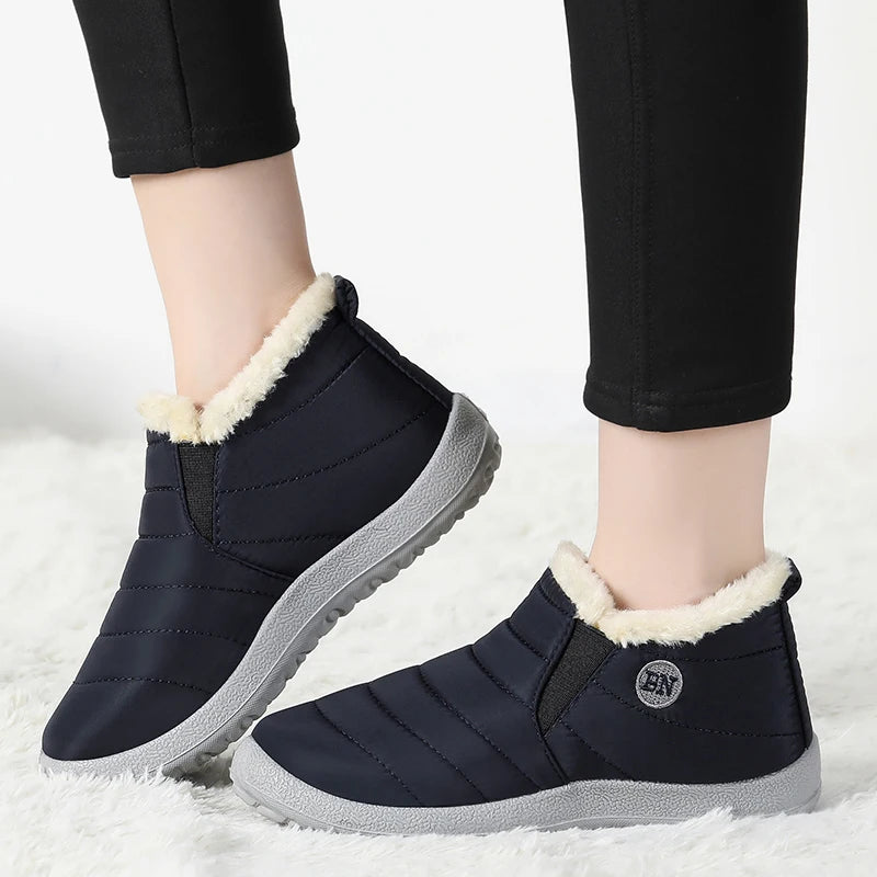 Boots Men Snow Plush Shoes Man Casual Winter Boots For Men Platform Shoes Men Hiking Men's Boots Plus Size Shoes Footwear