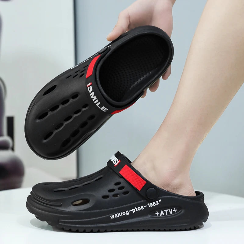 Fashion Men's Beach Sandals Outdoor Clogs Comfortable Indoor Slippers Men Casual Shoes Home Garden Shoes Mens Beach Slippers