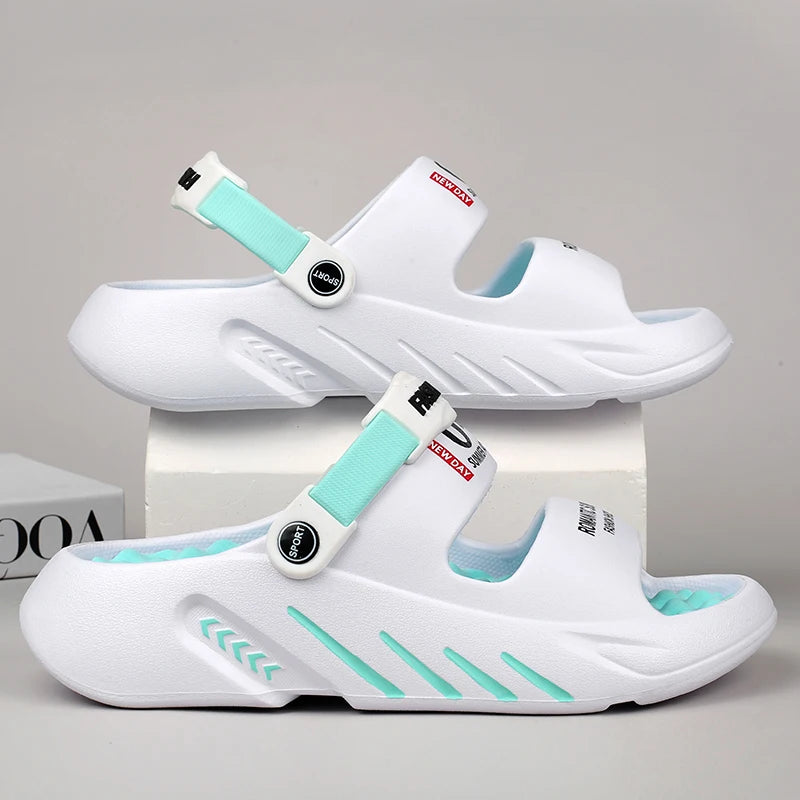 Massage Men Slippers Summer Breathable EVA Slippers Dual Purpose Sandals For Men Lightweigh Sumer Shoes For Men Plus Size 39-48