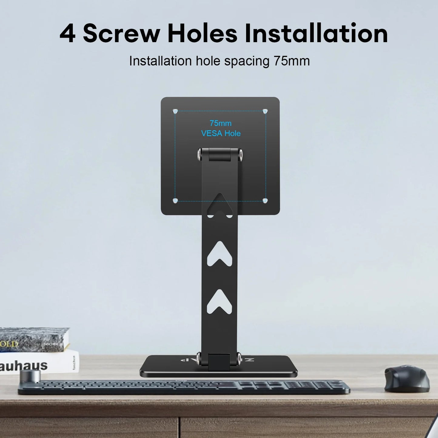ZEUSLAP Rotating Portable Monitor Desk Metal Stand Holder For VESA Mount monitor
