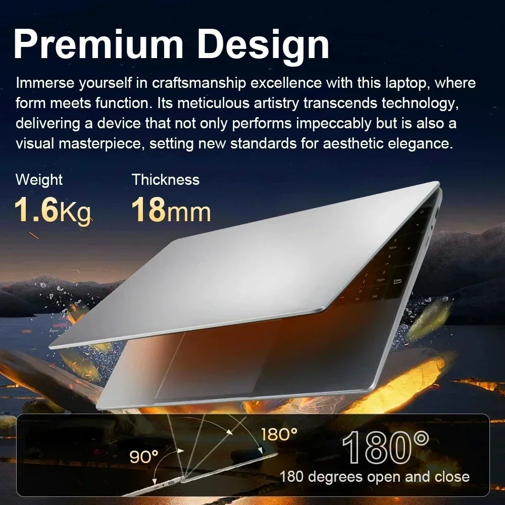 Student Office 15.6'' Eye Protection IPS Laptop 16GB RAM 11th Gen Intel Celeron N5095 Windows 11 Pro 5G WiFi Fast Shipping