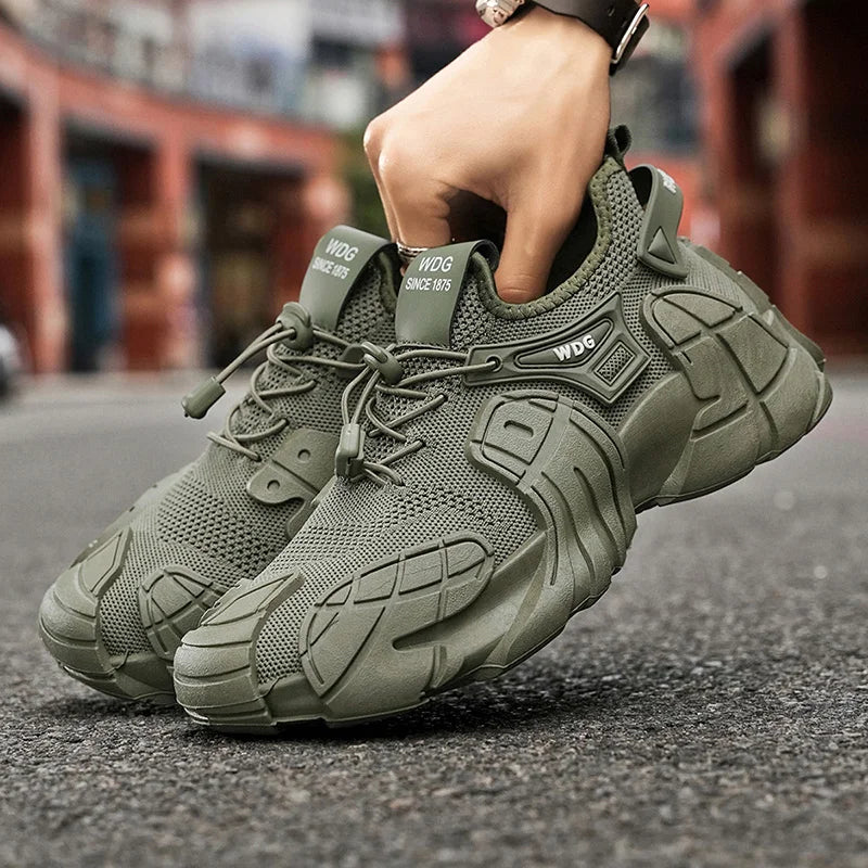 Men's casual sports shoes fashion new large size thick soled sneakers men's shoes breathable increase punk shoes men's loafers
