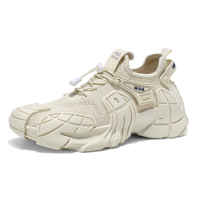 Men's casual sports shoes fashion new large size thick soled sneakers men's shoes breathable increase punk shoes men's loafers