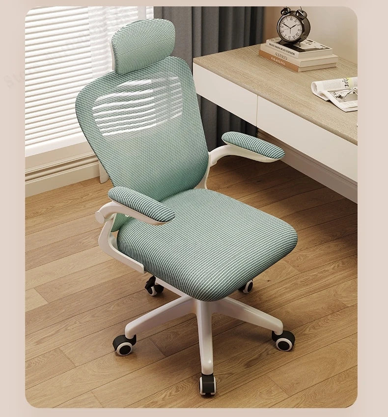 New Pink Breathable Comfortable Mesh Office Chair Latex Cushion Spine Protection Design Student Multifunctional Computer Chair