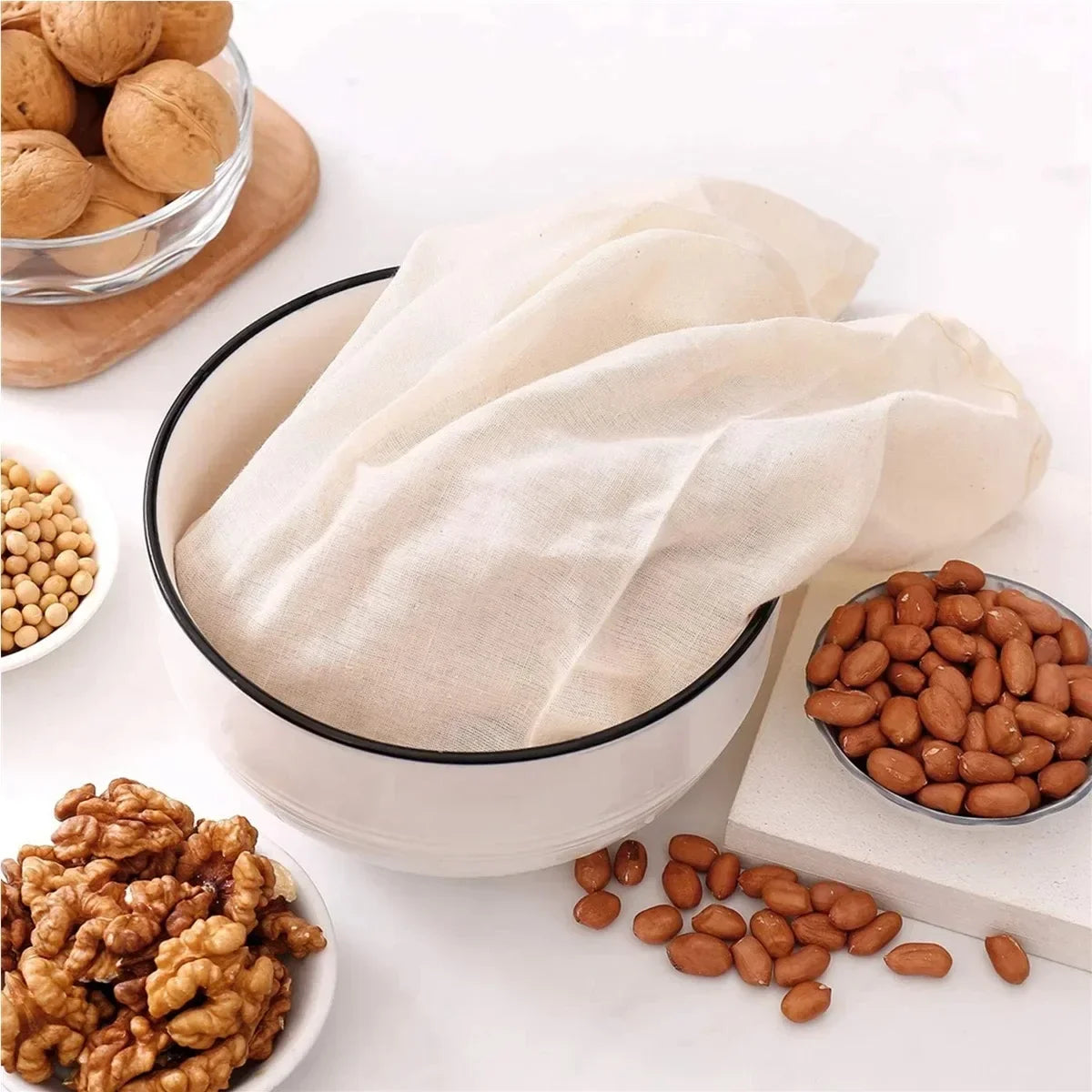 Cotton Gauze Kitchen Items Tofu Cheese Filter Cloth Butter Milk Coffee Filter Tools Gadgets Dining Bar Home Garden