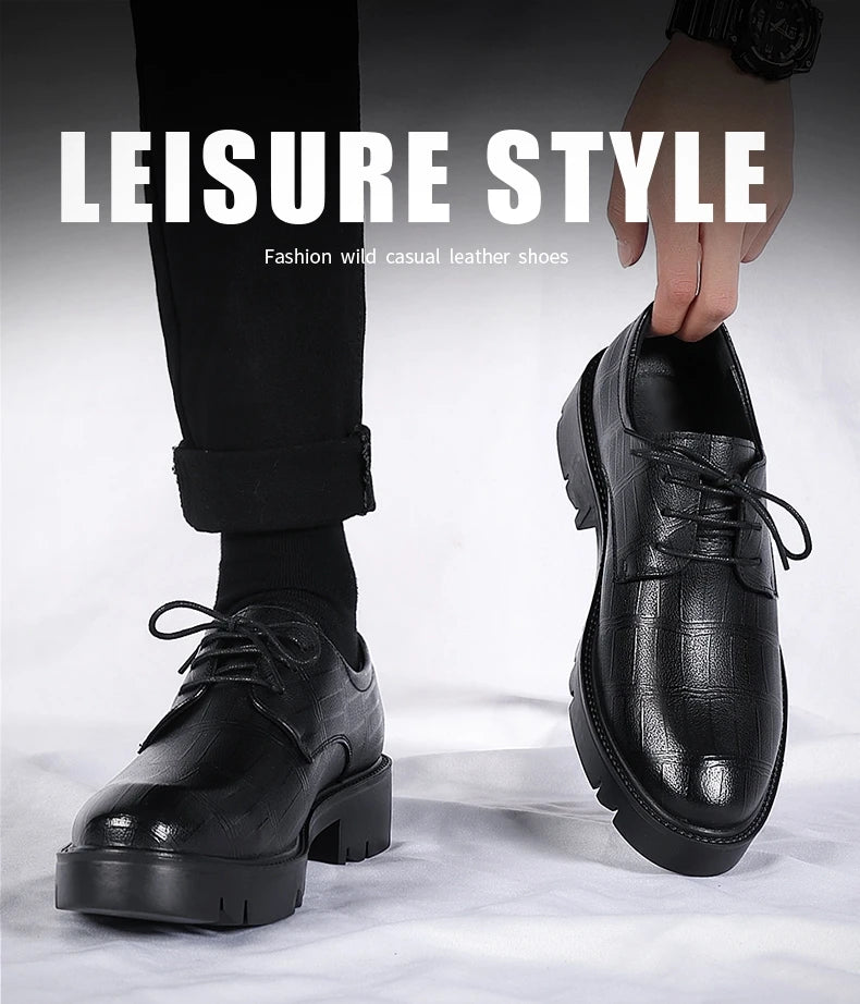 High Quality Elevator 4/7/9 Cm Men Dress Shoes Men Formal Shoes Height Increase Business Men Oxfords Footwear Suit Shoes Taller