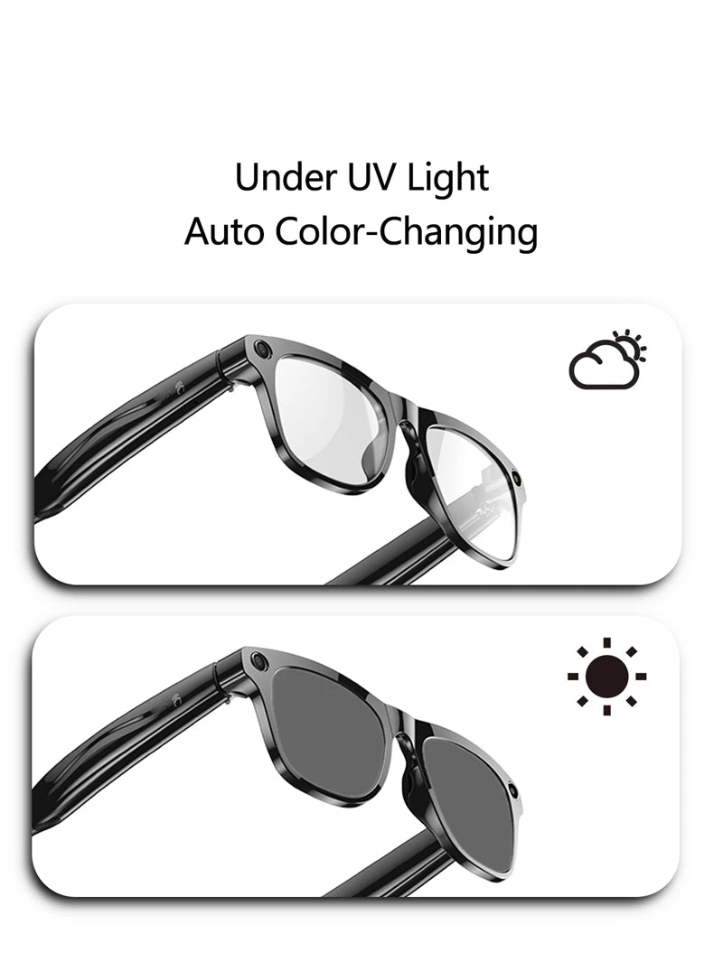 Xiaomi 6K HD AI Smart Glasses Photochromic Multifunction Bluetooth Calling Voice Assistant Music Player Translate Camera Glasses