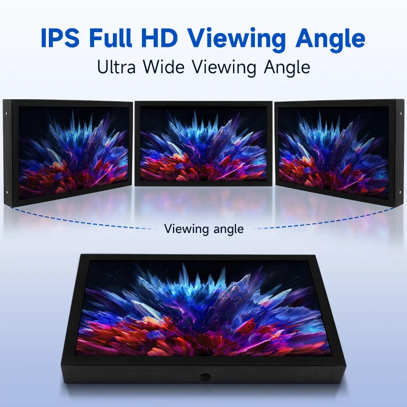 7 Inch Portable Display IPS 1024x600 LCD HDMI-compatible VGA AV Input DC Type C Power In for PC Laptop Camera TV Box DVD Screen