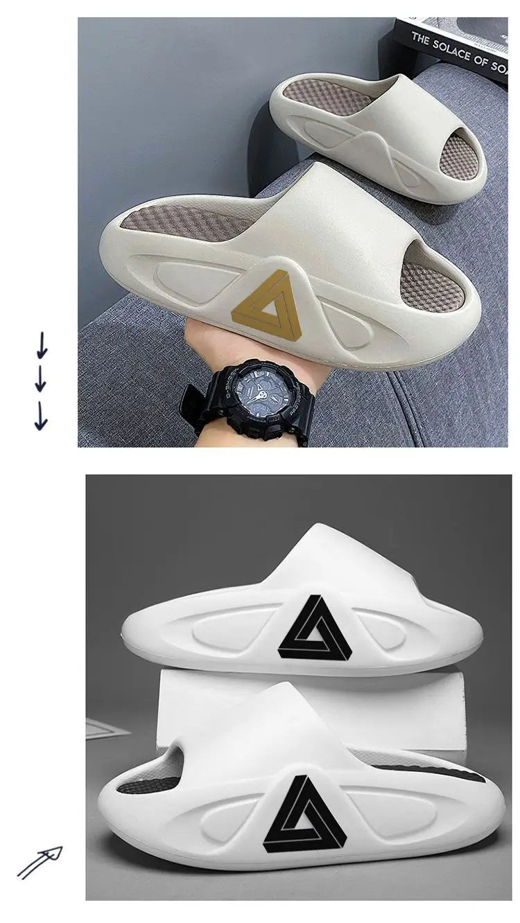 Summer Thick Sole Slippers Men Women EVA Soft Bottom Indoor Home Slides Sandals Light Beach Shoes Male Slippers Flip Flops