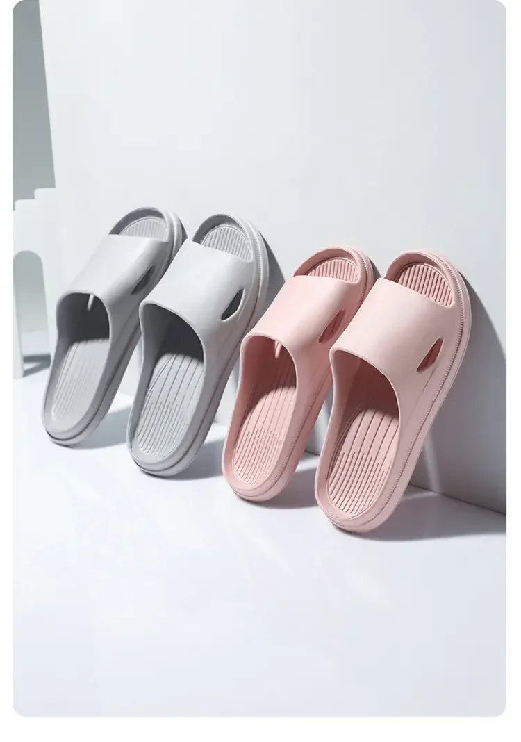 Women Men Sliders Cloud Slippers Non-Slip EVA Slippers Flip Flops with 1.6 inch Soft Thick Sole for Shower Bathroom Pool Beach