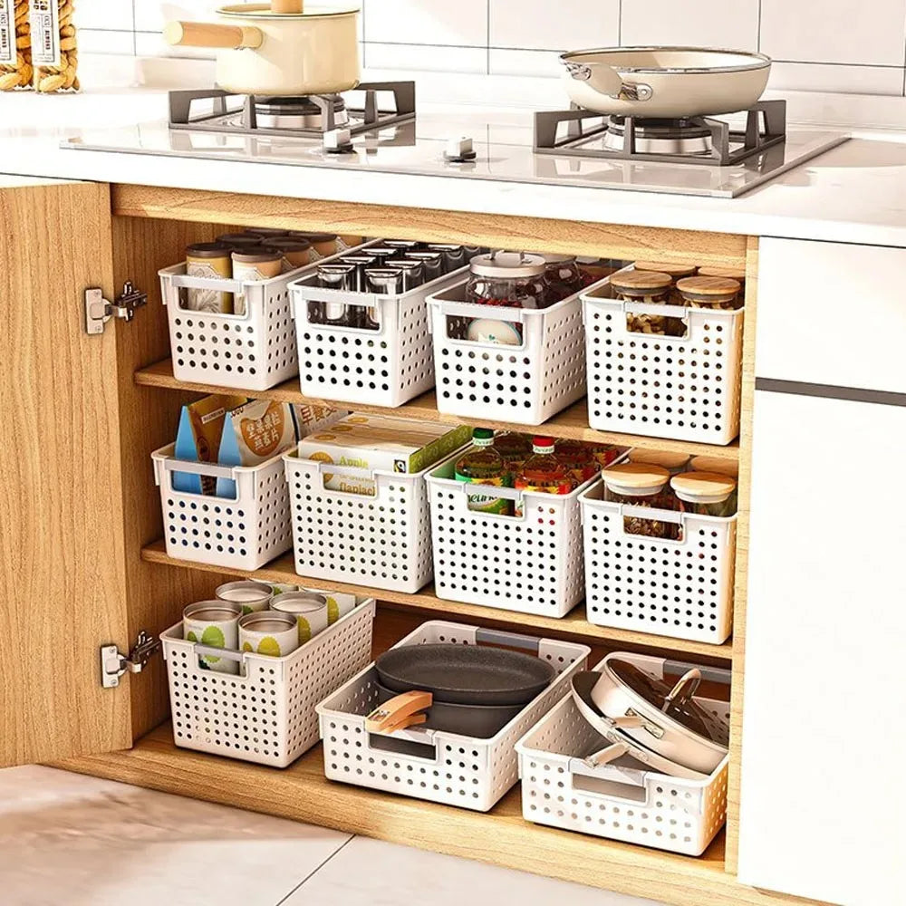 Household miscellaneous items storage basket snack toy storage box plastic shelf kitchen tabletop minimalist storage box