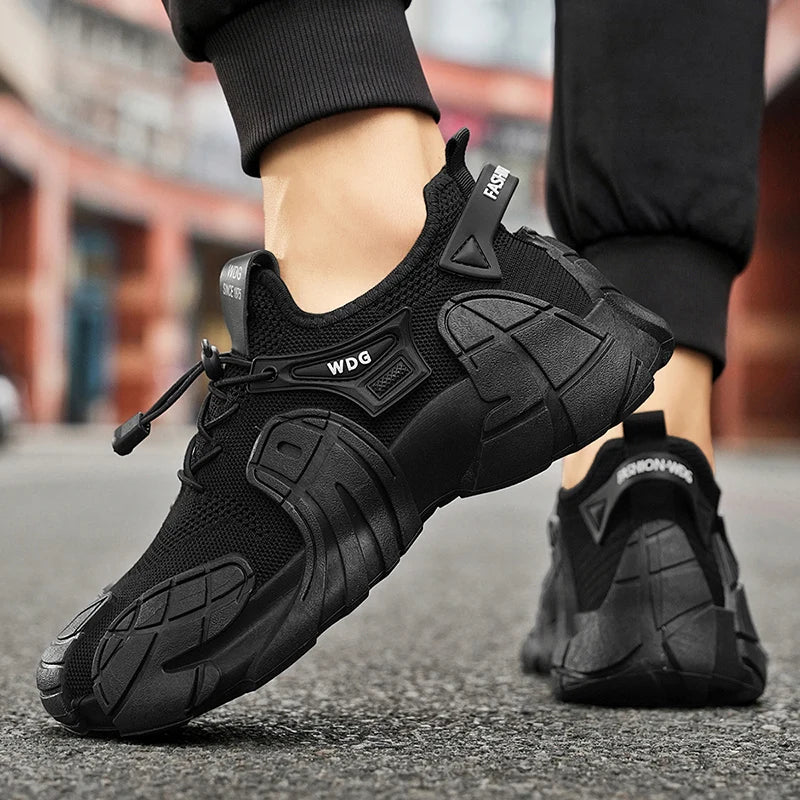 Men's casual sports shoes fashion new large size thick soled sneakers men's shoes breathable increase punk shoes men's loafers