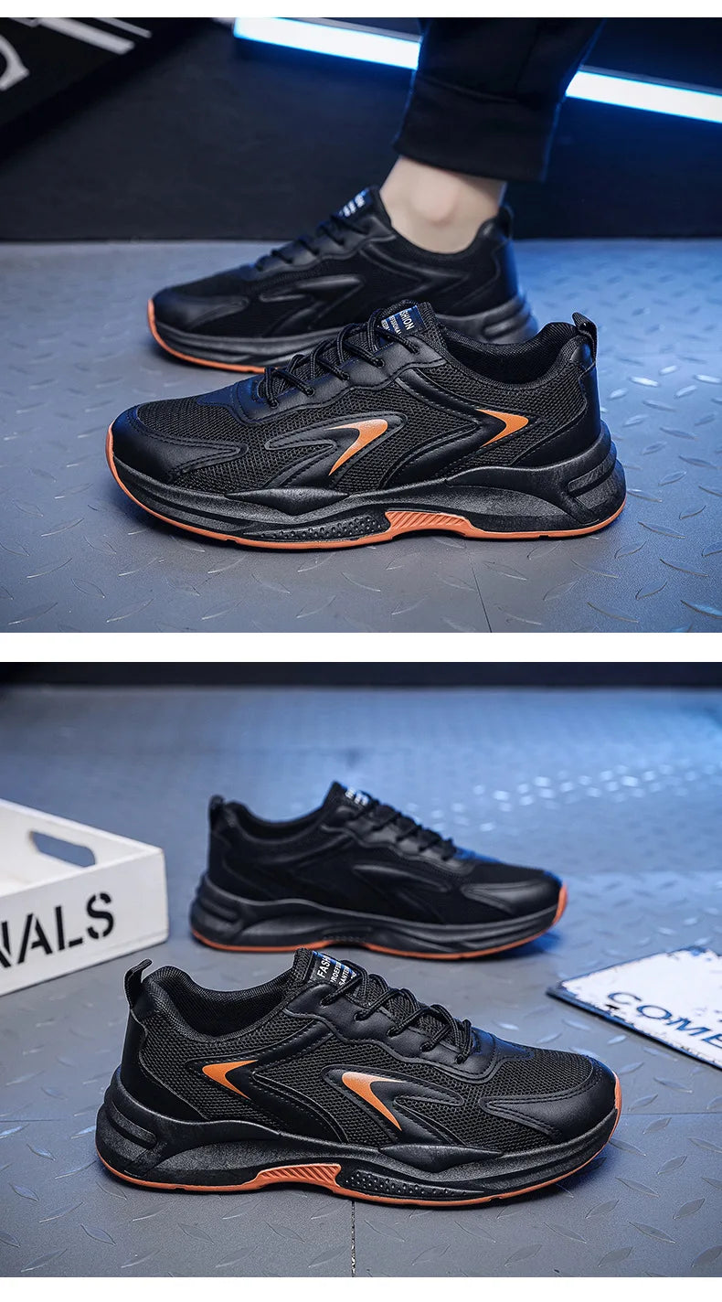 Summer Mesh Sneakers Men's Comfortable Breathable Platform Shoes 2023 Trendy Tennis Shoes Korean Version All-match Casual Shoes